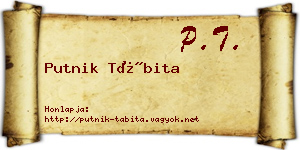 Putnik Tábita névjegykártya